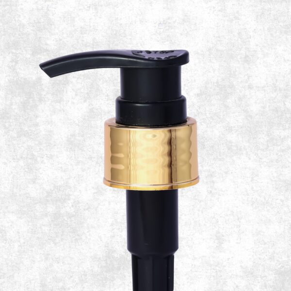24 mm Lotion Pump black golden – Durable & Leak-Proof Dispenser for Lotions & Creams - Active Plastic