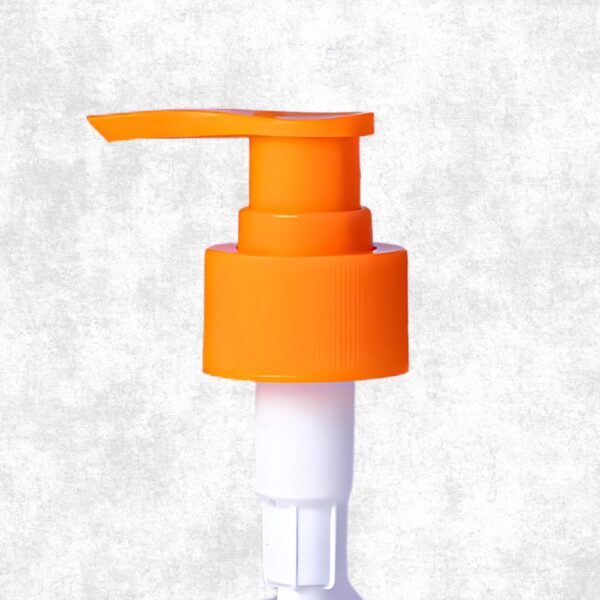 28 mm Lotion Pump orange – Durable & Leak-Proof Dispenser for Lotions & Creams - Active Plastic